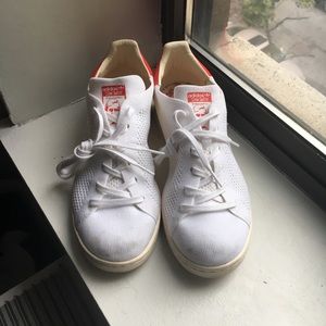 Adidas Mesh Sneakers w/ Red Accent